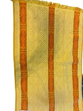 Springmaid Vintage Hand Towel Orange Yellow Lot Of 3 Multicolor Reversible Lot 3